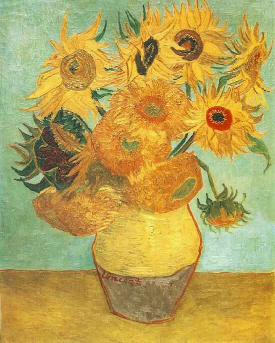 Zwölf Sonnenblumen