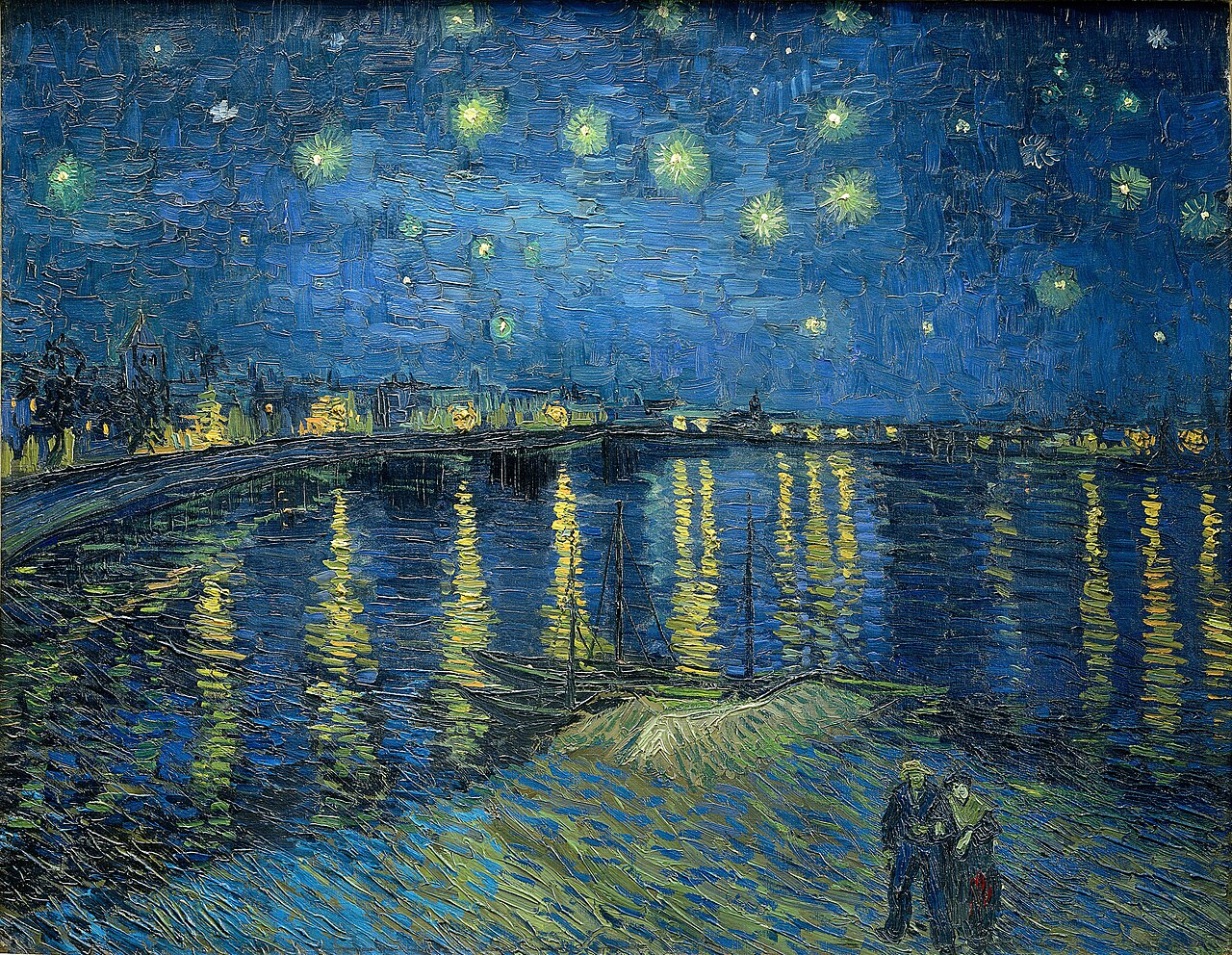 Sternennacht über der Rhone